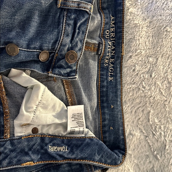 American Eagle Outfitters Blue Distressed Boyfriend Jeans - Picture 4 of 8